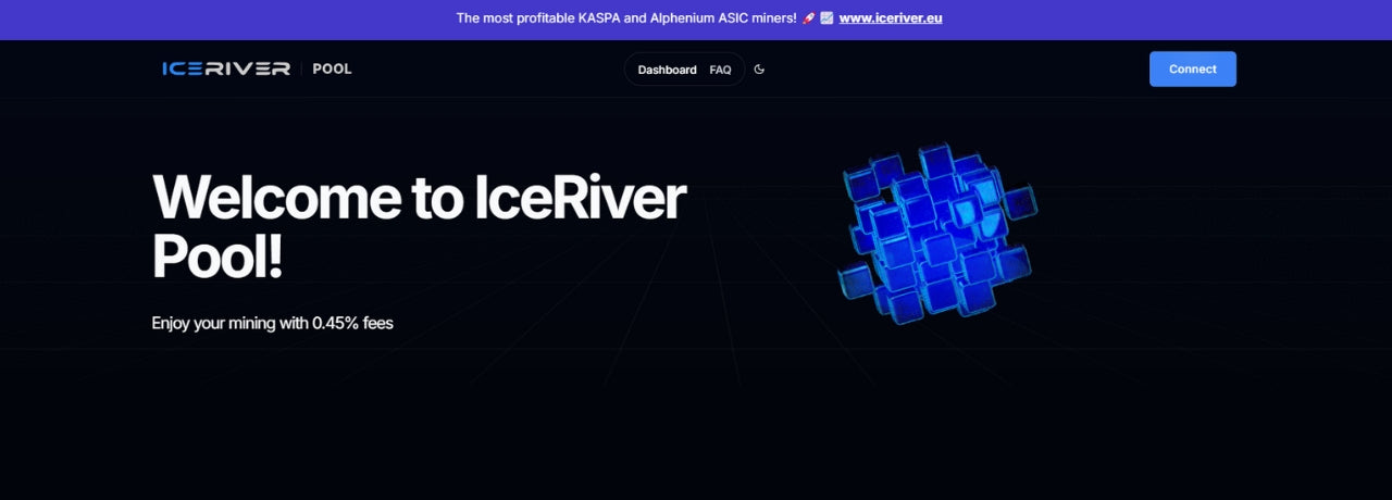 Iceriver EU Mining pool banner